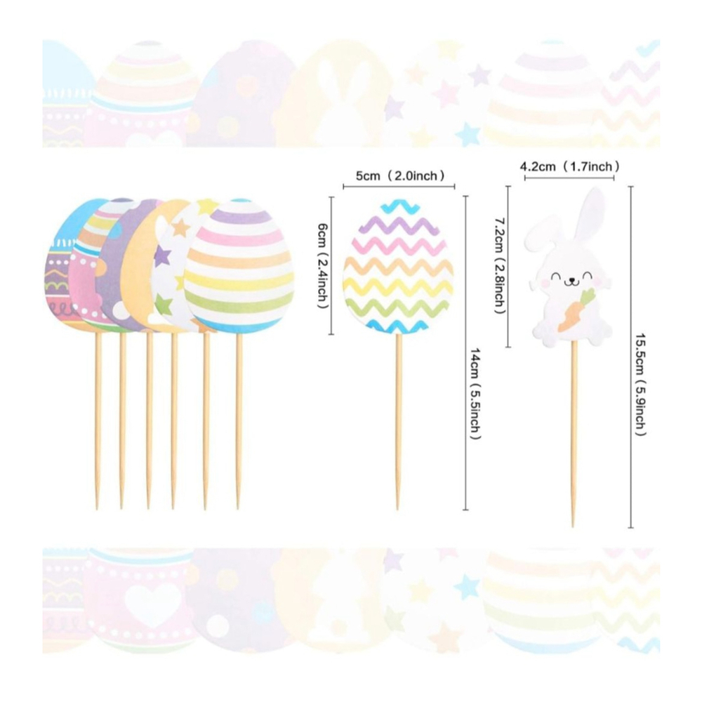 Easter Cupcake Toppers, 30pcs - Picture 3 of 10